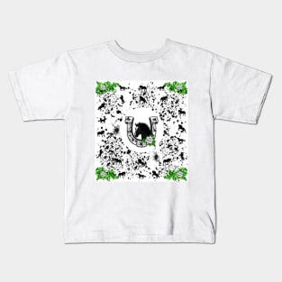 Horse Lovers Horseshoe Pattern Kids T-Shirt